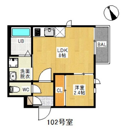 姪浜駅 徒歩10分 2階の物件間取画像